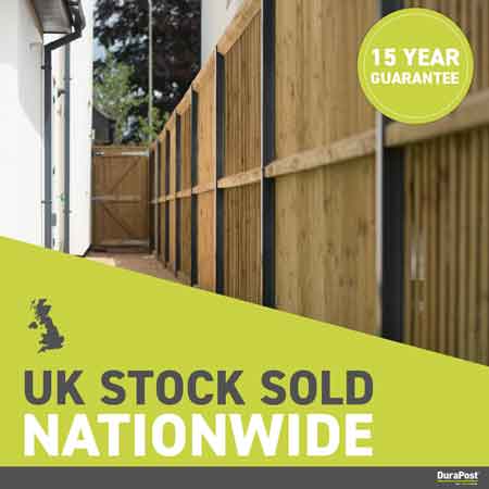 Image Closeboard Fencing UK Stock Sold Nationwide DuraPost Fencing 15 year guarantee